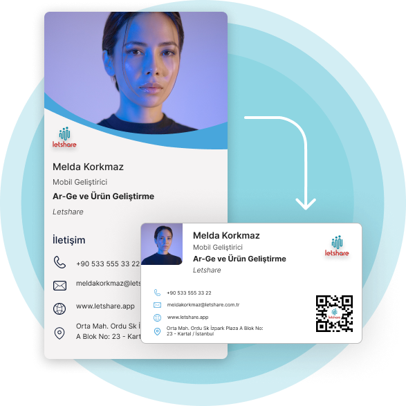 Digital vCard Illustration